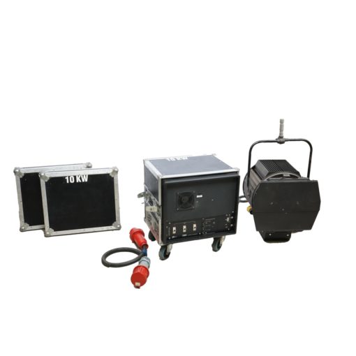 10KW Dimmerpack with case and 10K Fresnel Set