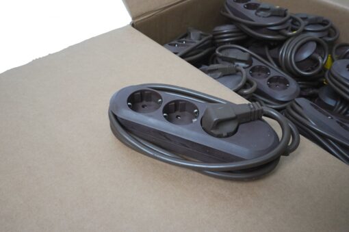 50x Socket strip, 3-way earth contact 1,5m schuko cable - Image 5