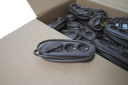50x Socket strip, 3-way earth contact 1,5m schuko cable - Image 6