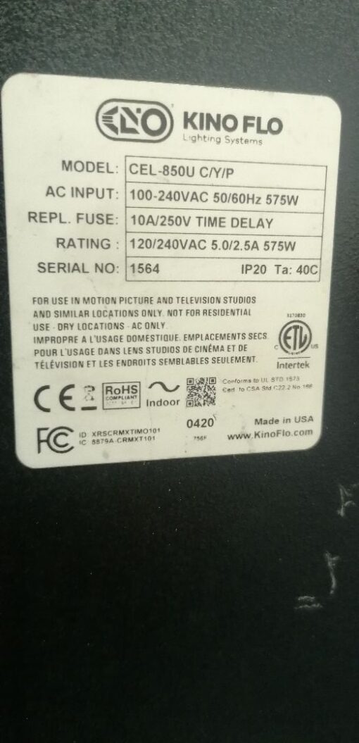 Kino-Flo Celeb 850 LED DMX Center Mount Kit - Image 6