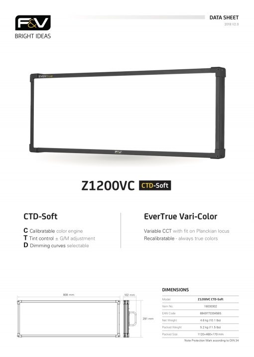 F&V Z1200VC CTD-Soft, Vari-Color 3×1 LED Panel - Image 7