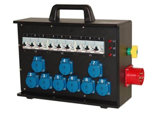 Mobile 32 amp Briefcase Distribution Box 114-07-594