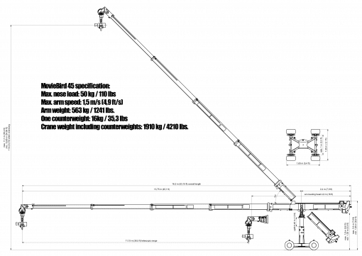 Moviebird 45ft crane - Image 4