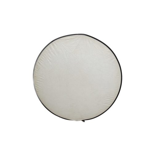 Folding reflector Ø 118 cm, round light reflector silver/white