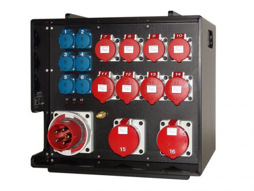 Stackable Mobile 63 amp power distributor 114-05-337