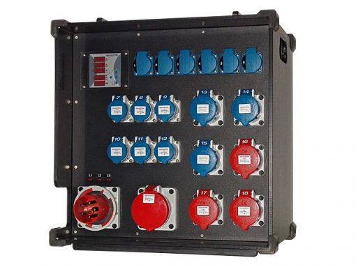 Stackable Mobile 63 amp power distributor 114-07-252