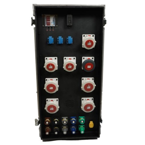 INDU Distribution box 400A Powerlock with flightcase